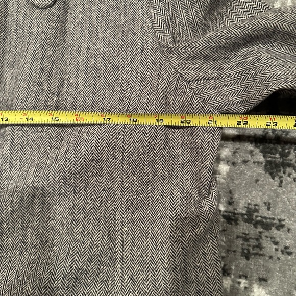 American Eagle Herringbone Button Front Jacket Wool Blend Women Sz XL - Picture 6 of 9